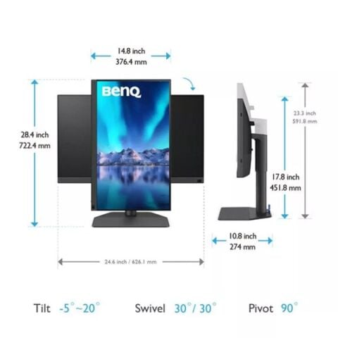 BENQ 27'' IPS SW272U 5MS 60HZ HDMI-DP USBC GRAFİK TASARIM MONİTÖRÜ 3840X2160