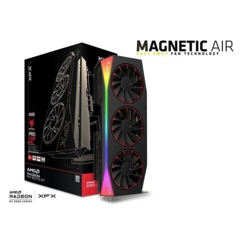 XFX 16GB RX9070XT MAGNETIC AIR EDITION RX-97TMARGB9 GDDR6 256Bit RGB PCIE 5.0