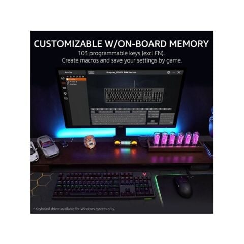 RAPOO V500 PRO RGB / Antighosting Mekanik Gaming Klavye