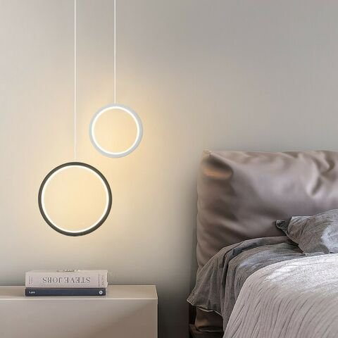 Sarkıt Led Avize Double Circle PLA32023 Led Avize