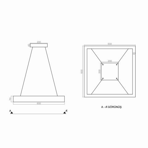 Sarkıt Led Avize Akad PLA62001 Led Avize
