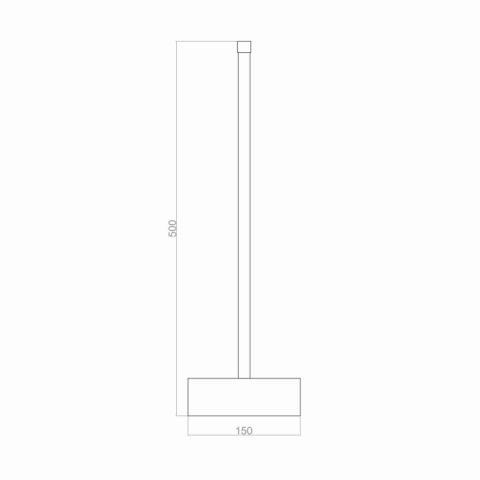 Led Masa Lambası 50 cm PL20201 Bakırsı RAL8880 - 6500K - Beyaz