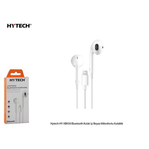<![CDATA[Hytech HY-XBK50 Beyaz Bluetooth Kulak içi Mikrofonlu Kulaklık]]>