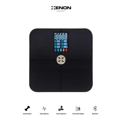 <![CDATA[XENON Smart X8702 Su Kas Vücut Kitle Endeksi Kilo Ölçer Tartı Bluetooth Bağlantılı,Nabız Ölçümlü]]>