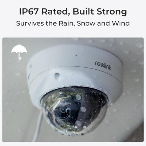 <![CDATA[REOLINK 8MP DOME Motorize 5x Zoom P437 IP Güvenlik Kamerası PoE IP67, Renkli]]>