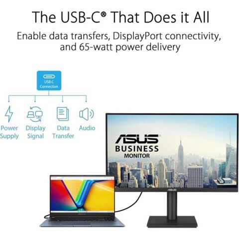 ASUS 27'' IPS VA27UCPS 5MS 75HZ HDMI-DP TYPE-C PIVOT KURUMSAL MONİTÖR 3840X2160