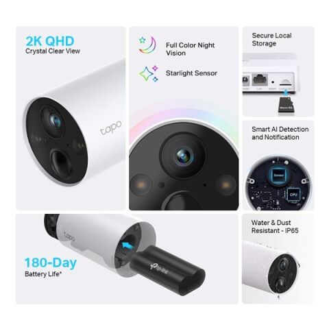 TP-LINK 4MP TAPO C420S2 Kablosuz Güvenlik Kamera Seti