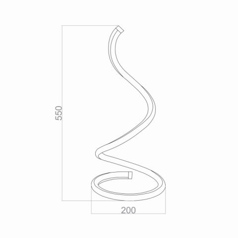 Led Masa Lambası 45 cm PL20097 Siyah RAL9005 - 4000K - Ilık Beyaz