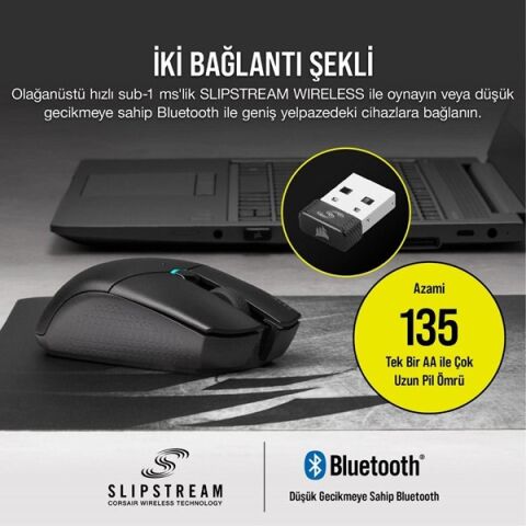 CORSAIR Katar PRO CH-931C011-Eu  10.000dpi Kablosuz Oyuncu Mouse