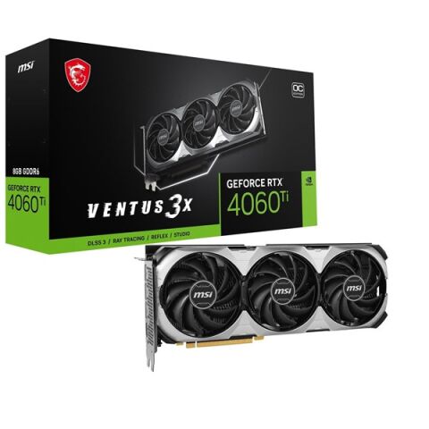 MSI 8GB RTX4060TI VENTUS 3X E 8G GDDR6 128bit HDMI-DP PCIE 4.0
