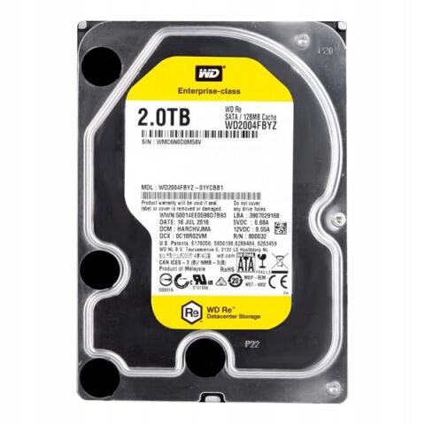 LENOVO 2TB 3.5'' ULTRASTAR WD2004FBYZ 128MB 7200 RPM SATA-3 NAS VE GÜVENLİK DİSKİ