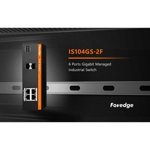 FOREDGE 4port POE IS104GPS-2F GIGABIT 2-SFP 30W POE YÖNETİLEBİLİR ENDÜSTRİYEL SWITCH