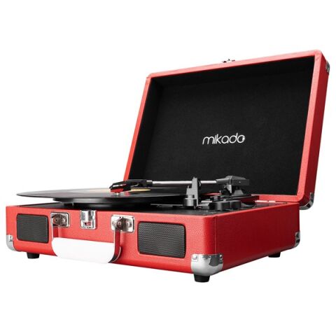 <![CDATA[Mikado Nostalgia MN-P317 Kırmızı Pikap+Rca+Bluetooth Destekli Müzik Kutusu]]>