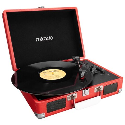 <![CDATA[Mikado Nostalgia MN-P317 Kırmızı Pikap+Rca+Bluetooth Destekli Müzik Kutusu]]>