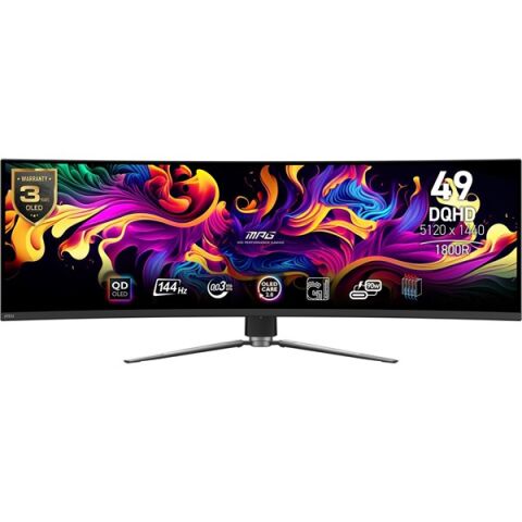 MSI 49'' OLED MPG 491CQP 0.03MS 144HZ HDMI-DP USBC KAVISLI GAMING MONİTÖR 5120X1440
