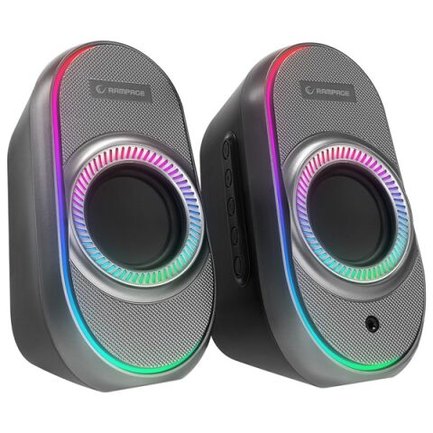 RAMPAGE RMS-X3 2.0 6W Bluetooth Özellikli Siyah Multimedia RGB Işıklı Gaming USB Speaker