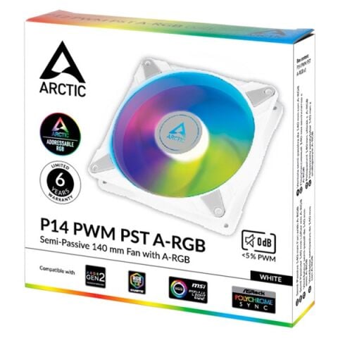 ARCTIC P14 PWM PST AR-ACFAN00276A ARGB 14CM KASA FANI