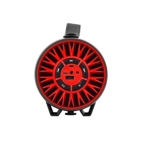 Mikado MD-54BT Gerçek 13W RMS USB+SD Süper Bass Bazuka Gövdeli Siyah-Kırmızı Bluetooth Speake