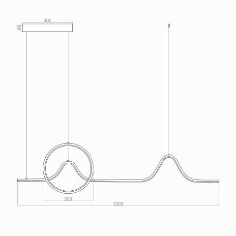 Sarkıt Led Avize Oval Line PLA32147 Led Avize
