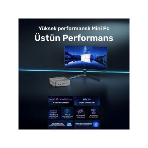 RAXIUS MP AD16 İ5 XE-134P001 CORE i5 1340P 40GB RAM 512GB NVME O/B UHD FDOS MINI PC