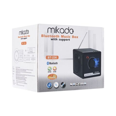 <![CDATA[Mikado BT-236 3W+3W Siyah SD+MMC+Fm destekli Bluetooth Müzik Kutusu]]>