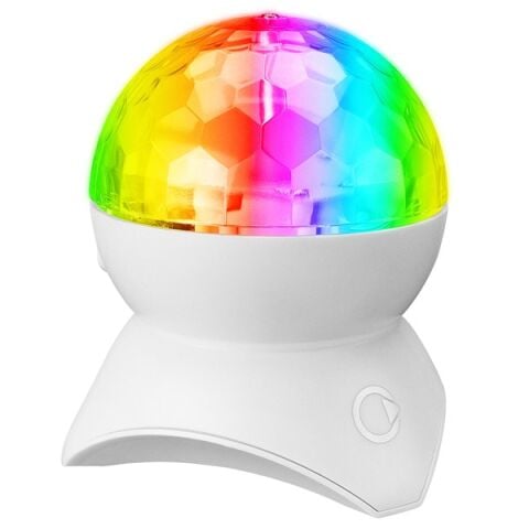 <![CDATA[Mikado MD-X740 Beyaz Şarjlı BT-TF Cart-USB Tavan Led Işıklı Disko Topu Speaker Hoparlör]]>