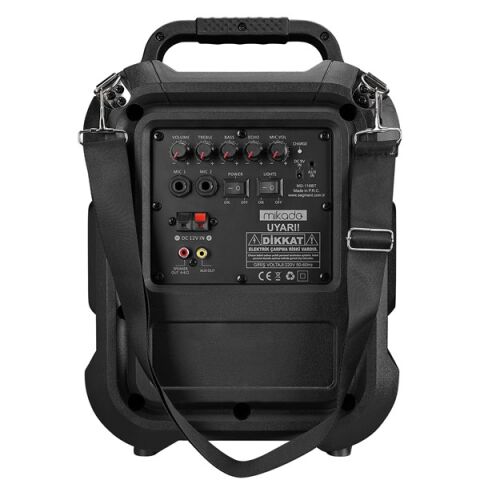 Mikado MD-116BT 15W El ve Kafa Mikrofonlu USB/SD Bluetooth'lu Toplantı-Parti Hoparlör