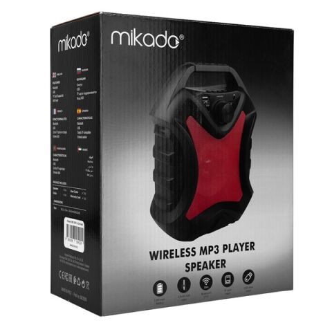 <![CDATA[Mikado MD-5BT X-Life 5W 1200mAh Siyah/Kırmızı USB/SD Cart/Bluetooth Kablosuz MP3 Oynatıcı Hoparlör]]>