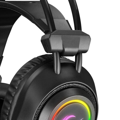 Rampage RM-K19 RAGING PLUS Siyah USB 7.1 Surround RGB Ledli Gaming Oyuncu Mikrofonlu Kulaklık