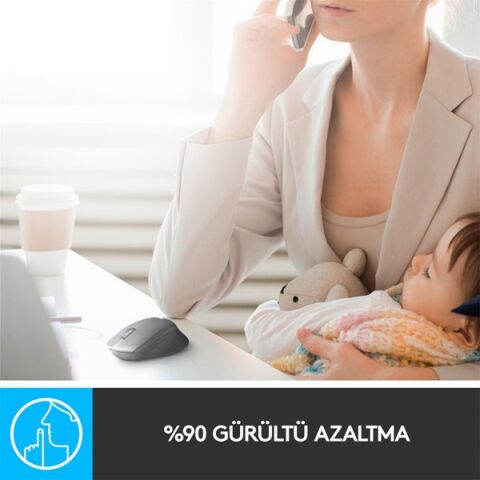 Logıtech M330 Sessiz Kablosuz Mouse-Kırmızı 910-004911
