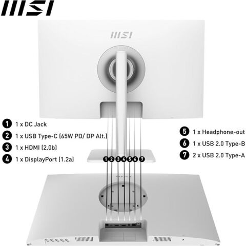 MSI 27'' FLAT IP MODERN MD272QXPW 1MS 100HZ HDMI-DP USBC GAMING MONİTÖR 2560X1440 BEYAZ