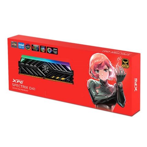 XPG 8GB DDR4 3200MHZ CL16 RGB PC RAM SPECTRIX D41 AX4U32008G16A-ST41