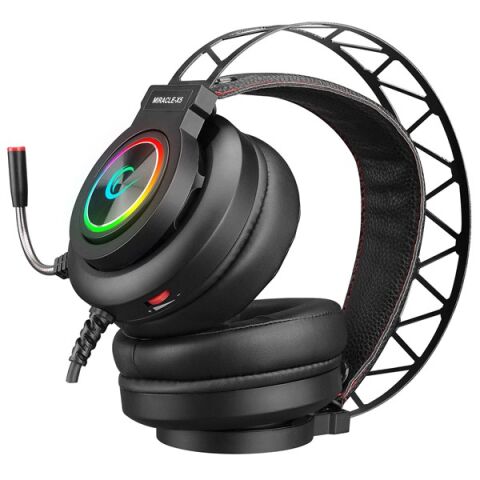 Rampage Miracle-X5 Siyah RGB Led 7.1 Surround Sound System Mikrofonlu Oyuncu Kulaklığı