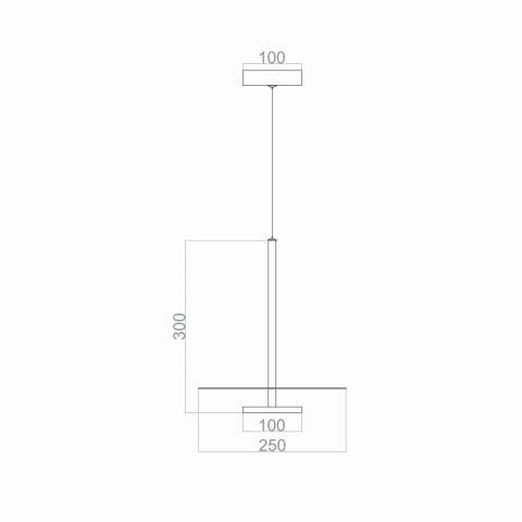 Sarkıt Led Avize Flat Circle PLA32130 Led Avize