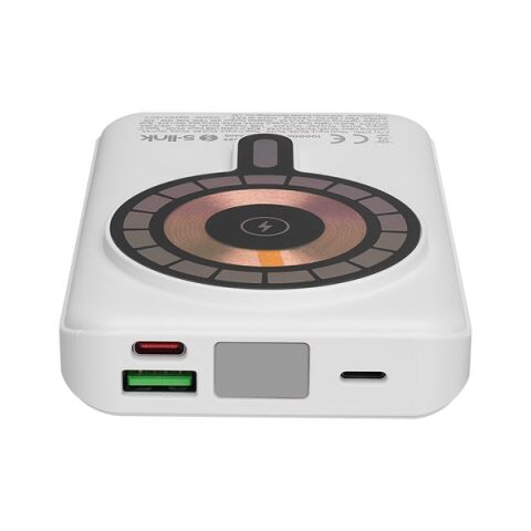 <![CDATA[S-LINK M1029 10000mAh Magsafe 15W HSC22.5W+PD20W+QC3.0 Beyaz LCD Taşınabilir Şarj Cihazı Powerbank]]>