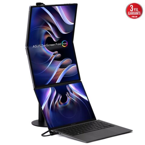 ASUS 17.3'' OLED ZEN SCREEN FOLD MQ17QH 0.2MS 60HZ mHDMI-TYPEC KATLANABİLİR TAŞINABİLİR MONİRTÖR 2560X1920