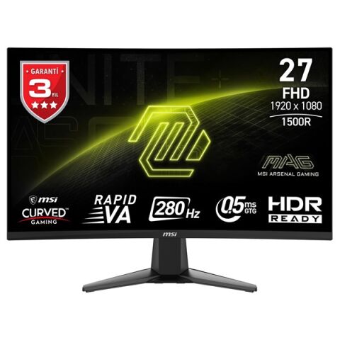 MSI 27'' VA MAG 276CXF 0.5MS 280HZ HDMI-DP KAVISLI GAMING MONİTÖR 1920X1080