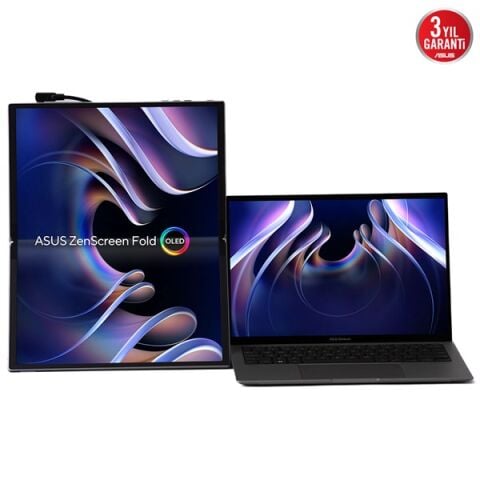 ASUS 17.3'' OLED ZEN SCREEN FOLD MQ17QH 0.2MS 60HZ mHDMI-TYPEC KATLANABİLİR TAŞINABİLİR MONİRTÖR 2560X1920