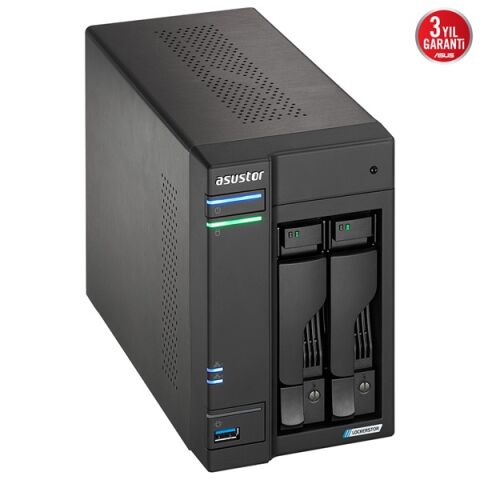 <![CDATA[ASUSTOR AS6702T-8GB CELERON QC N5105 8GB RAM-2-diskli Nas Server (Disksiz)]]>