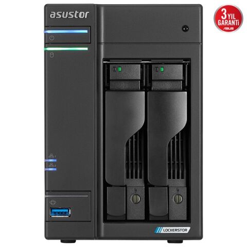 <![CDATA[ASUSTOR AS6702T-8GB CELERON QC N5105 8GB RAM-2-diskli Nas Server (Disksiz)]]>