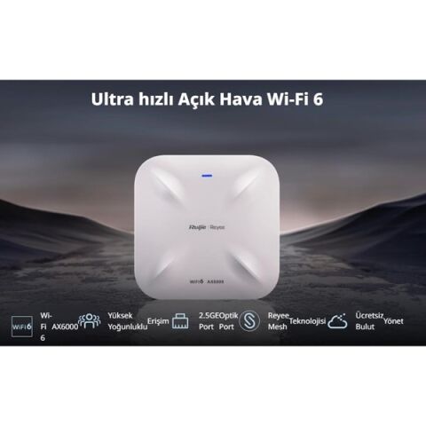RUIJIE REYEE RG-RAP6260(H) AX6000 GIGABIT 300METRE  HARİCİ ACCESS POINT