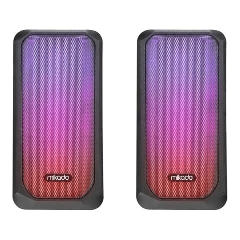 MIKADO MD-356 2.0 5Wx2CH RGB Ledli Siyah USB Multimedia Oyuncu Speaker Hoparlör