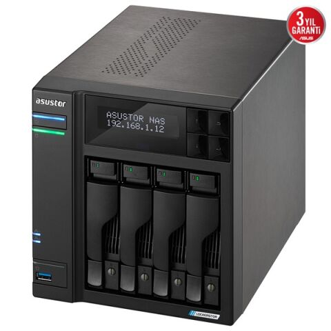 ASUSTOR LOCKERSTOR 4 Gen2 AS6704T-16GB CELERON N5105-16GB RAM-4diskli Nas Server (Disksiz)