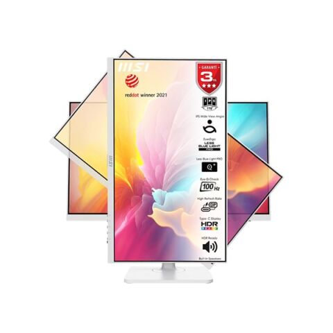 MSI 23.8'' FLAT IPS MODERN MD2412PW 1MS 100HZ HDMI USBC PIVOT MONİTÖR BEYAZ