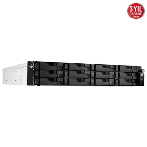ASUSTOR AS6512RD-16GB ATOM QC C3538-16GB RAM-12-diskli RACK NAS SUNUCU
