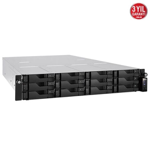 ASUSTOR AS6512RD-16GB ATOM QC C3538-16GB RAM-12-diskli RACK NAS SUNUCU