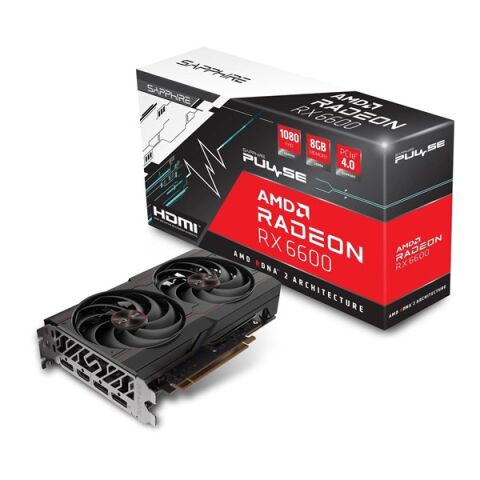SAPPHIRE 8GB RX6600 PULSE 11310-01-20G GDDR6 HDMI-DP PCIE 4.0