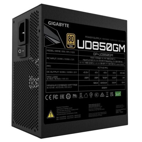 GIGABYTE 850W 80+ GOLD GP-UD850GM TAM MODÜLER POWER SUPPLY