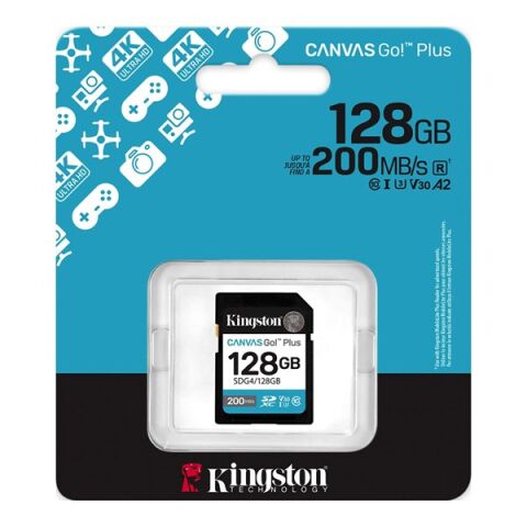 <![CDATA[KINGSTON 128GB CANVAS GO SDG4/128GB SDHC HAFIZA KARTI]]>