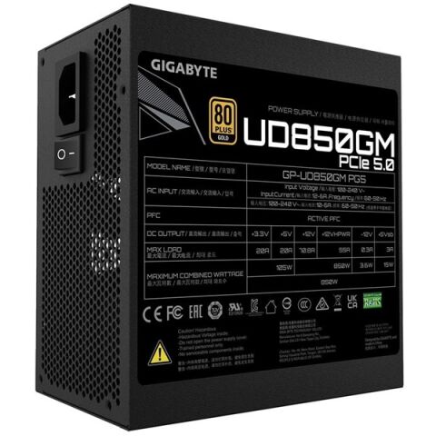 GIGABYTE 850W 80+ GOLD GP-UD850GM PG5 PCIE 5.0 TAM MODÜLER POWER SUPPLY